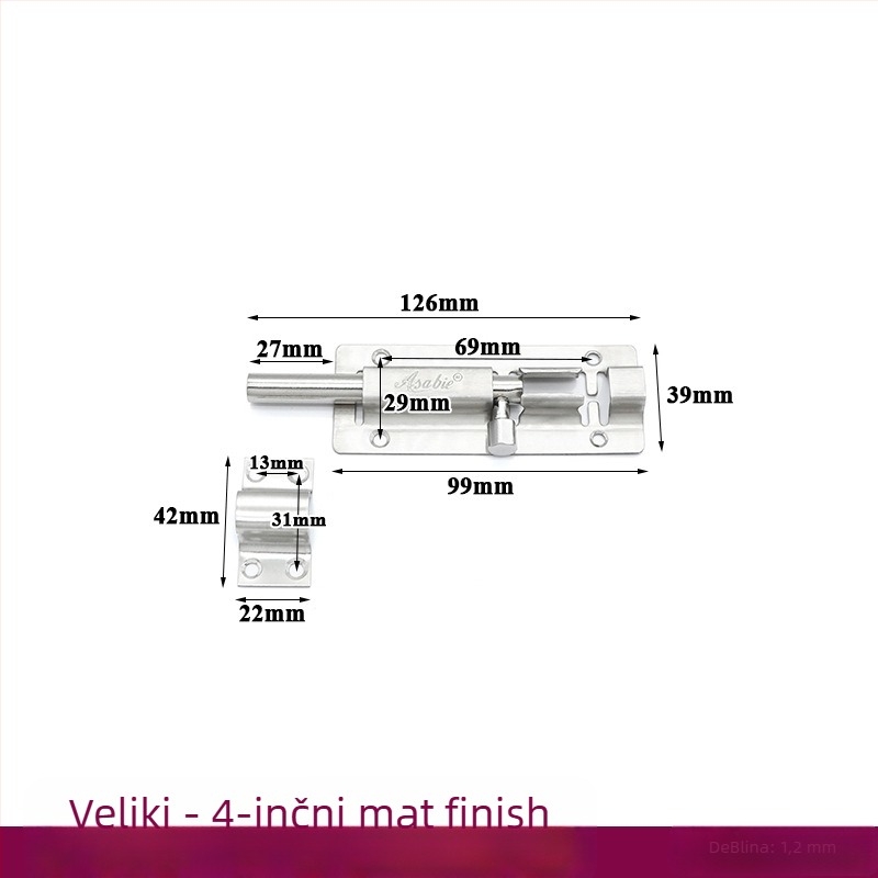 Brava tipa F od nehrđajućeg čelika, veliki kvadratni zatvarač, elektroplatirani završetak, moderan minimalistički dizajn, marka Ecrew/Yigu