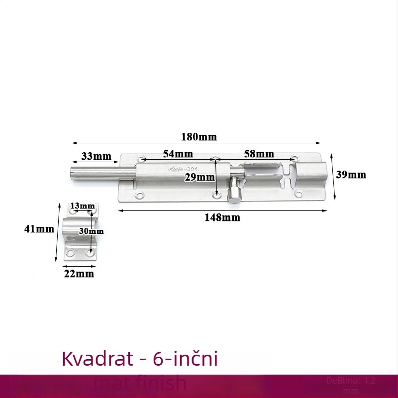 Brava tipa F od nehrđajućeg čelika, veliki kvadratni zatvarač, elektroplatirani završetak, moderan minimalistički dizajn, marka Ecrew/Yigu
