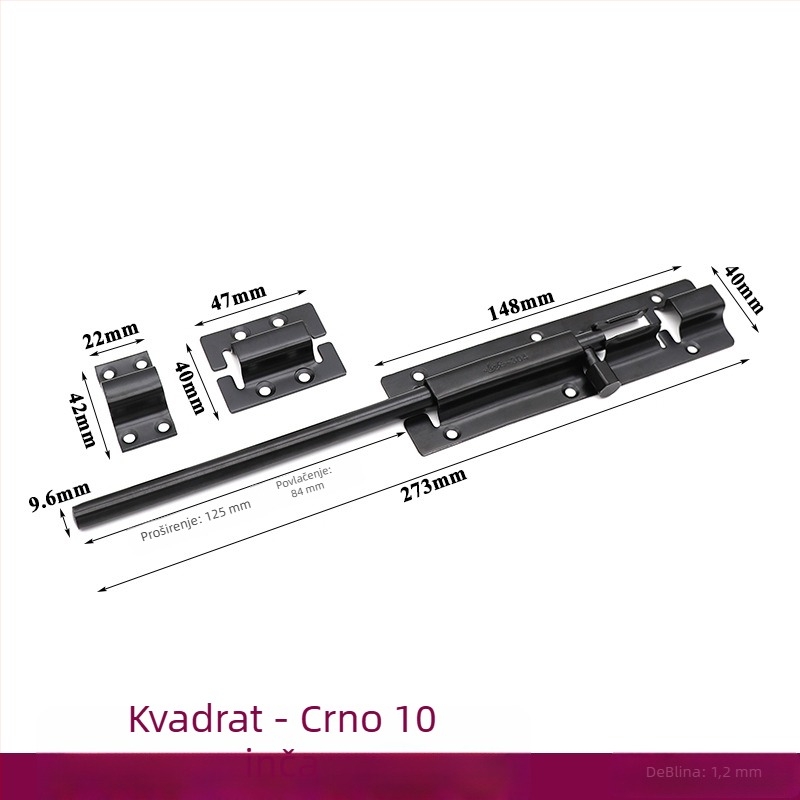 Brava tipa F od nehrđajućeg čelika, veliki kvadratni zatvarač, elektroplatirani završetak, moderan minimalistički dizajn, marka Ecrew/Yigu