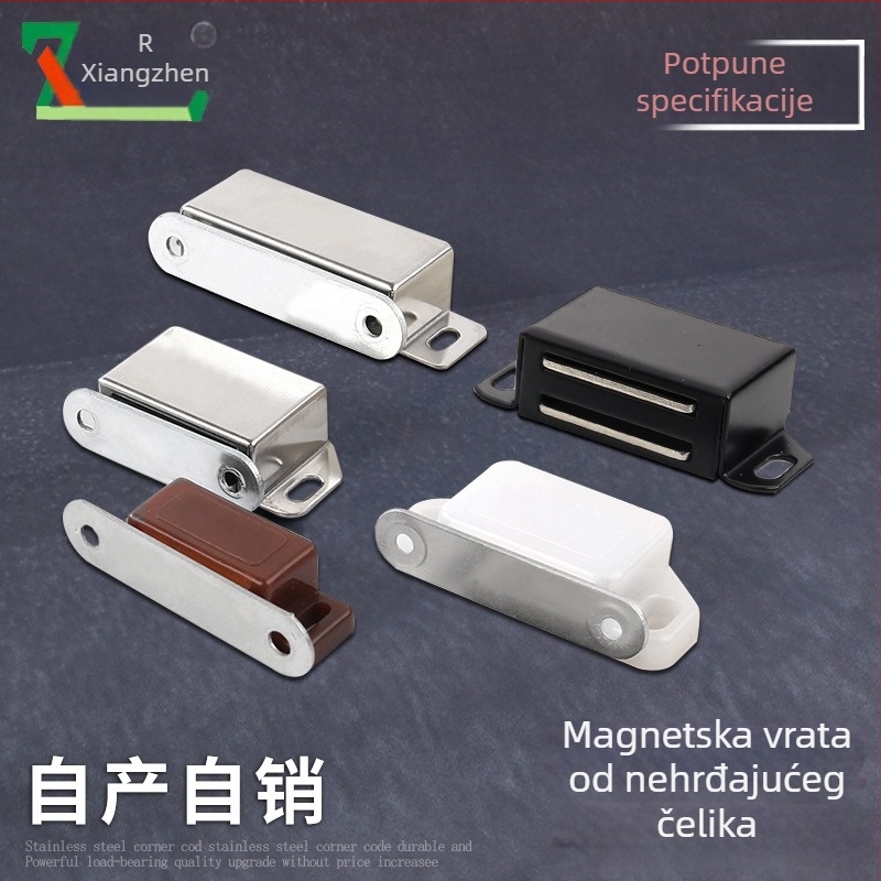 Magnetski držač za vrata ormarića s brušenim završetkom, vijčana montaža, materijal: plast-željezo, CT-01 zidna instalacija, ručno upravljanje