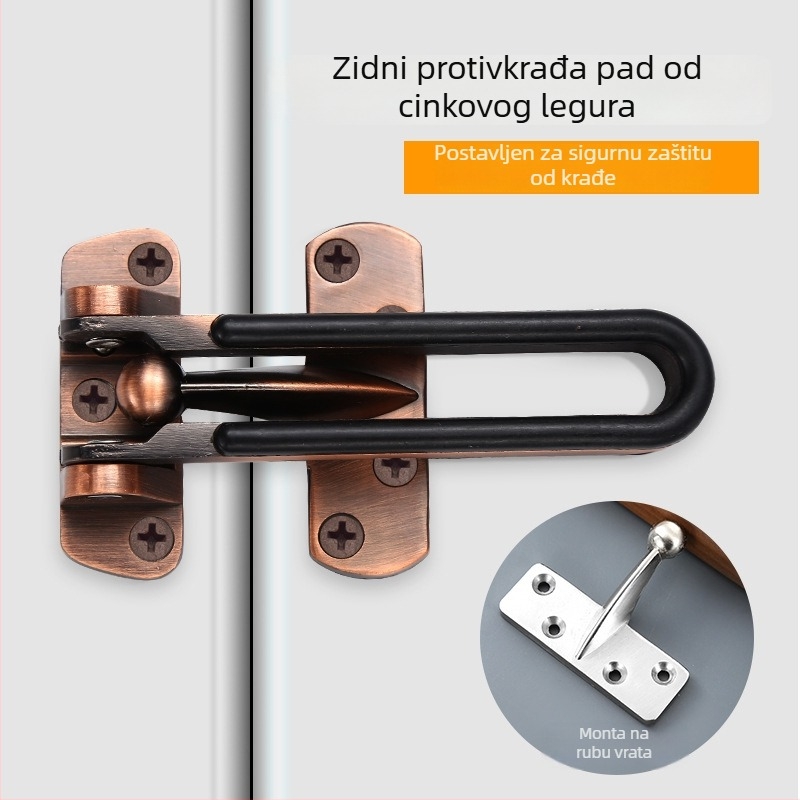 Protukračna kvaka za vrata od cinkovog legura, elektroplating premaz, stil chinoiserie
