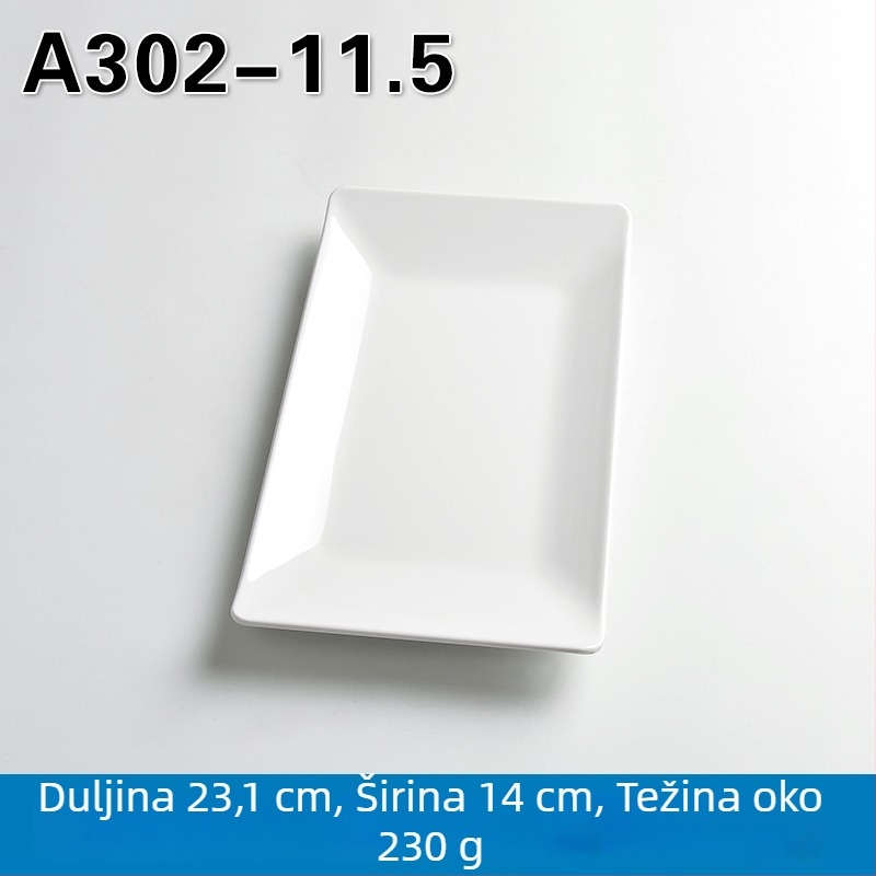 Melaminska pravokutna posuda za posluživanje za hot pot i roštilj, kineski stil, završni premaz sprejem