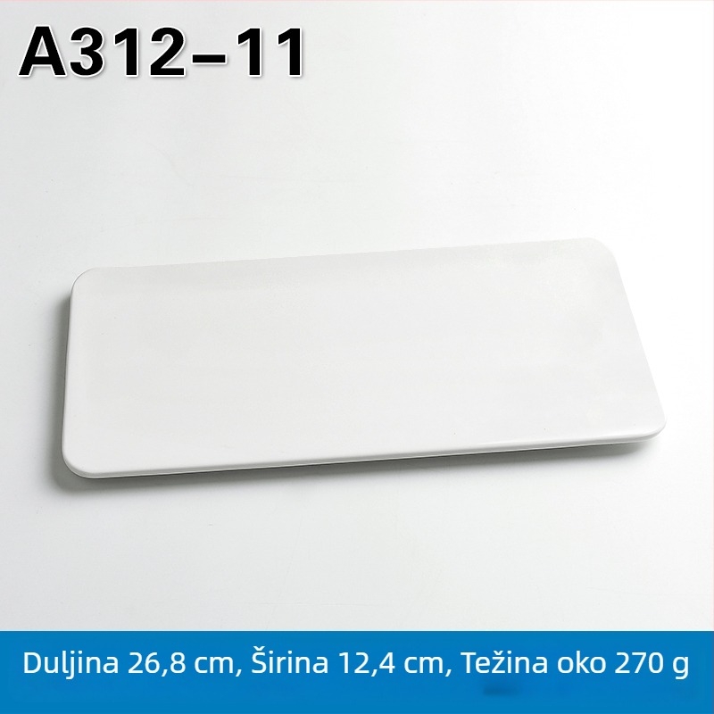 Melaminska pravokutna posuda za posluživanje za hot pot i roštilj, kineski stil, završni premaz sprejem