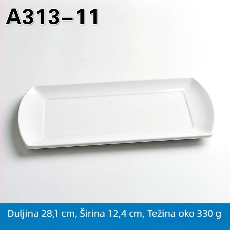 Melaminska pravokutna posuda za posluživanje za hot pot i roštilj, kineski stil, završni premaz sprejem