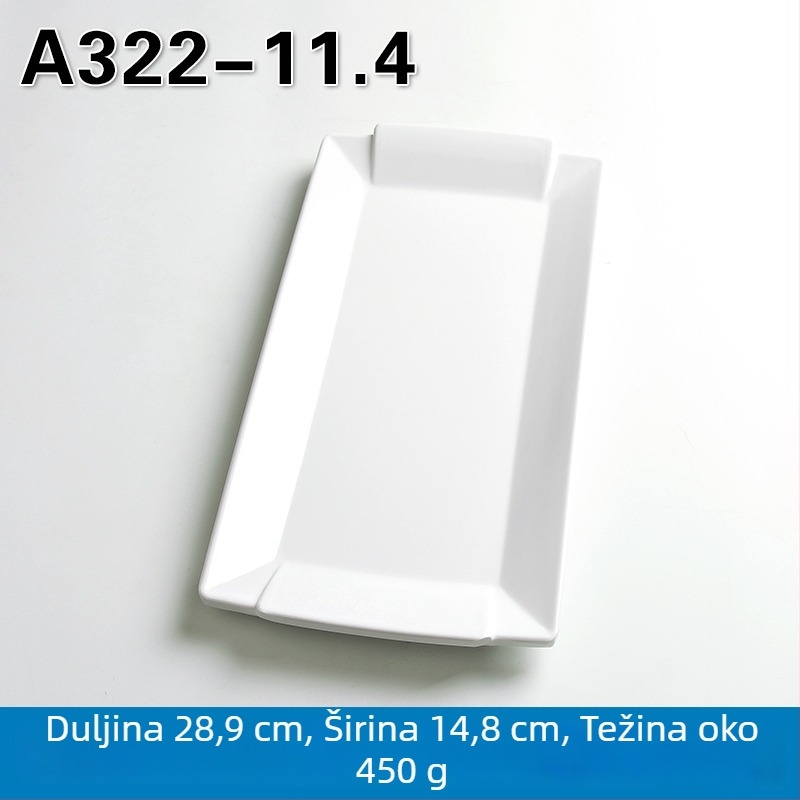 Melaminska pravokutna posuda za posluživanje za hot pot i roštilj, kineski stil, završni premaz sprejem