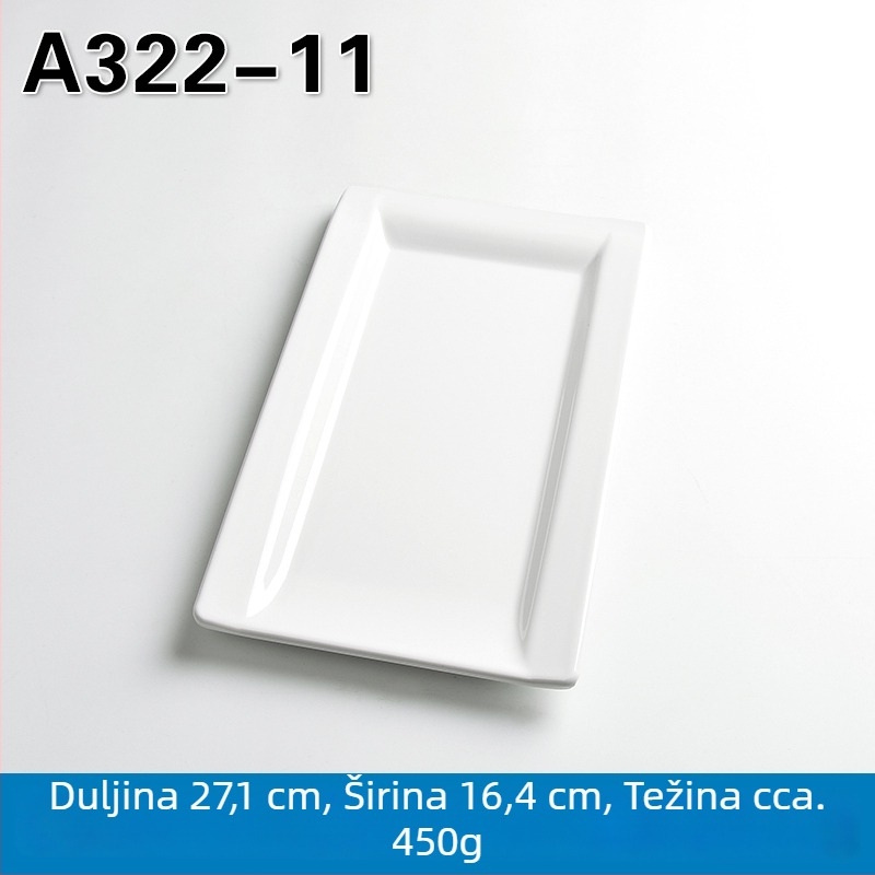 Melaminska pravokutna posuda za posluživanje za hot pot i roštilj, kineski stil, završni premaz sprejem