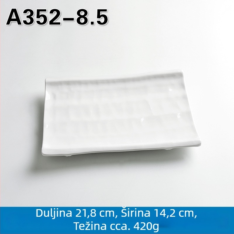 Melaminska pravokutna posuda za posluživanje za hot pot i roštilj, kineski stil, završni premaz sprejem