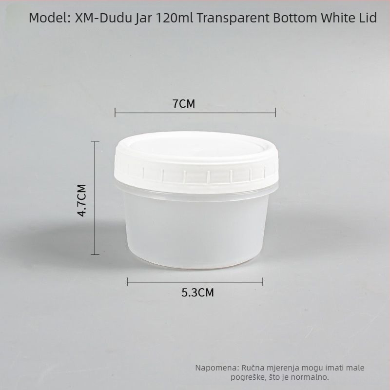 Jednokratna kutija za ručak s poklopcem, okruglog oblika, PP materijal, pogodna za mikrovalnu pećnicu, zamrzavanje.