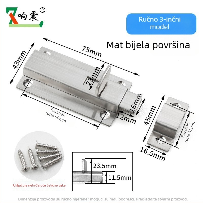 Automatski mehanizam zatvarača za vrata Type A, nehrđajući čelik, brušena površina, moderan minimalistički stil, namijenjeno namještaju