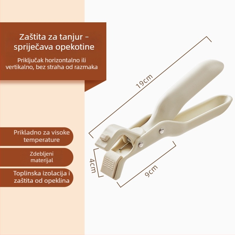 Klip protiv opeklina od nehrđajućeg čelika – protuklizni držač za tanjure i zdjele