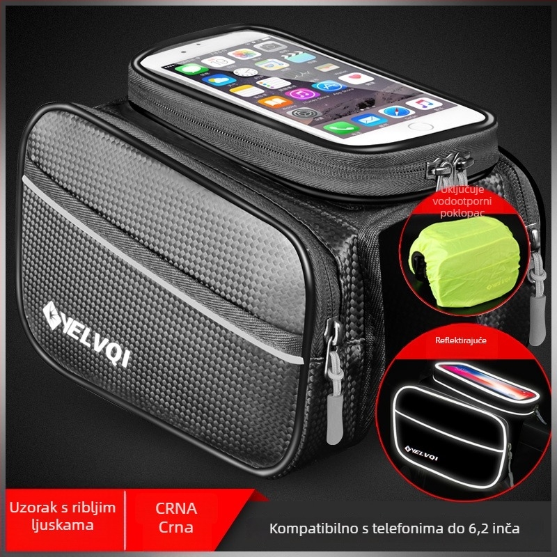 Torba za gornju cijev bicikla, vodootporna, 5L, model ylqb001, za planinski bicikl