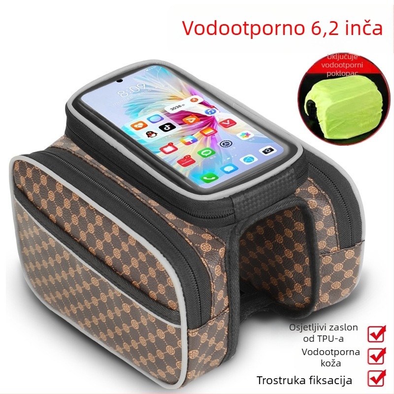 Torba za gornju cijev bicikla, vodootporna, 5L, model ylqb001, za planinski bicikl