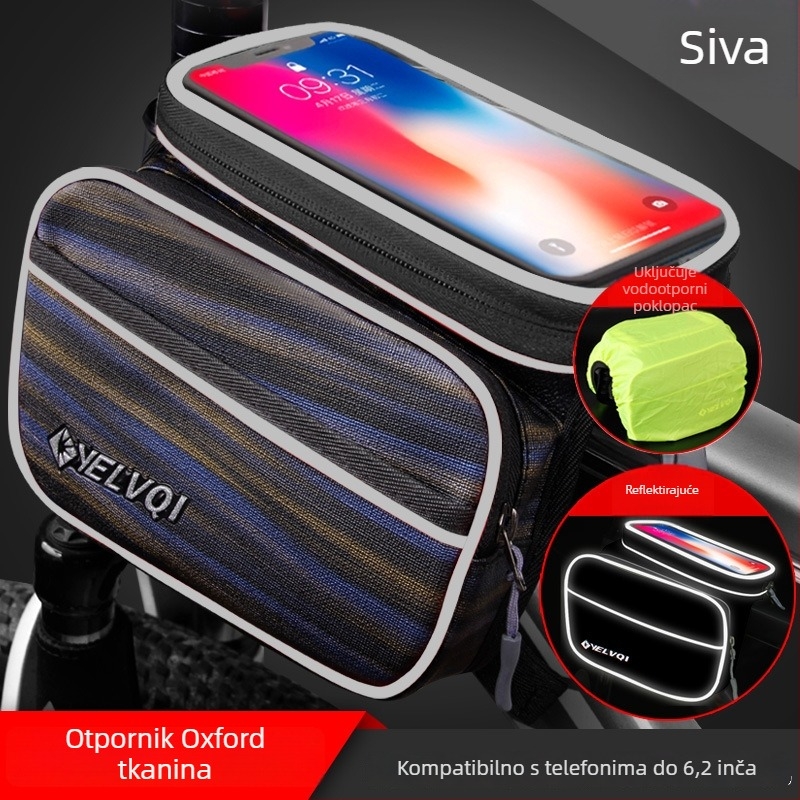 Torba za gornju cijev bicikla, vodootporna, 5L, model ylqb001, za planinski bicikl