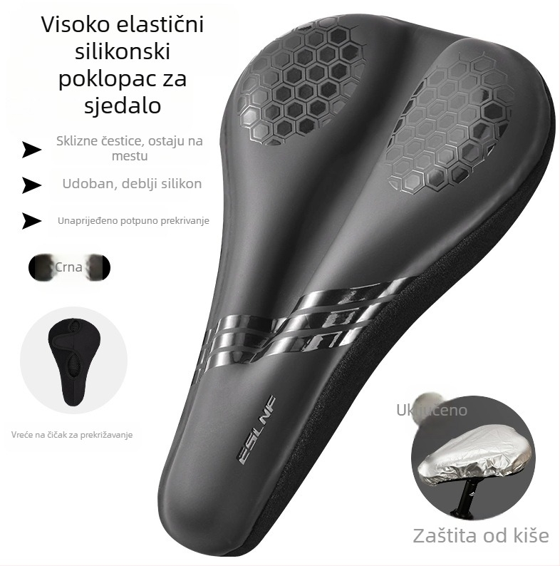 Navlaka za sjedalo bicikla — materijal: svila s cvjetnim uzorkom, model 985, pogodno za obične bicikle
