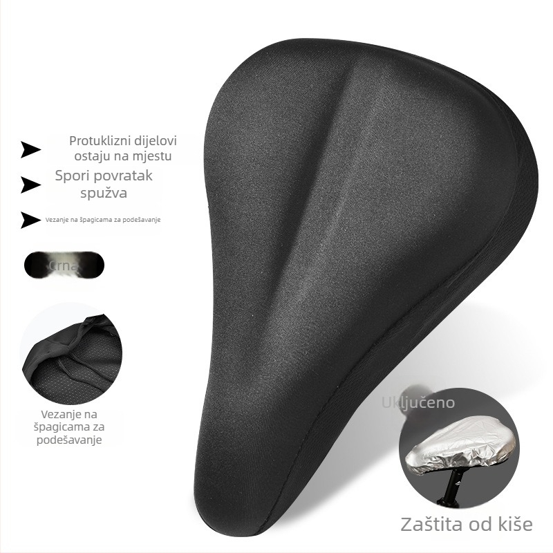 Navlaka za sjedalo bicikla — materijal: svila s cvjetnim uzorkom, model 985, pogodno za obične bicikle