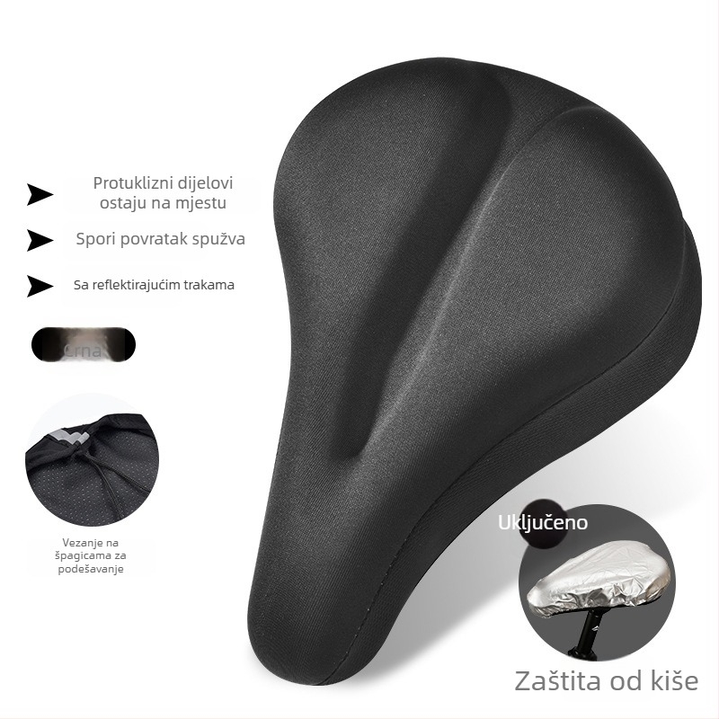 Navlaka za sjedalo bicikla — materijal: svila s cvjetnim uzorkom, model 985, pogodno za obične bicikle