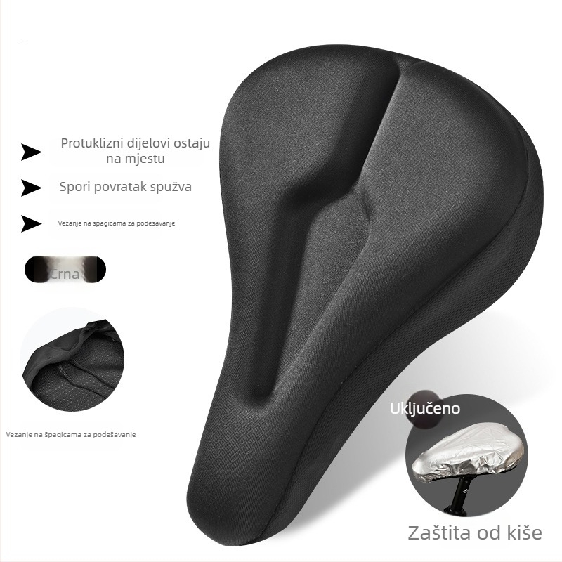 Navlaka za sjedalo bicikla — materijal: svila s cvjetnim uzorkom, model 985, pogodno za obične bicikle