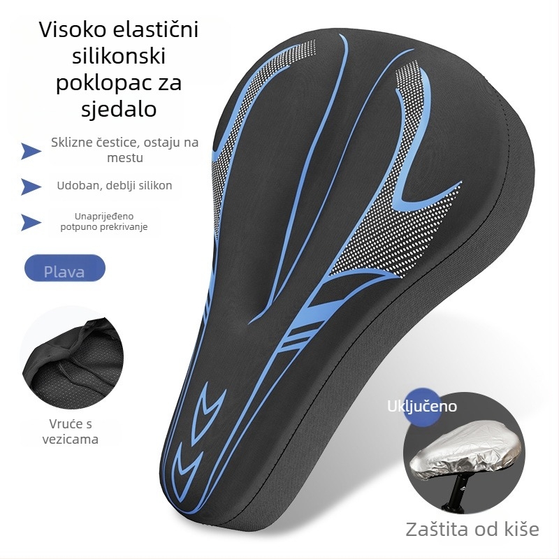 Navlaka za sjedalo bicikla — materijal: svila s cvjetnim uzorkom, model 985, pogodno za obične bicikle
