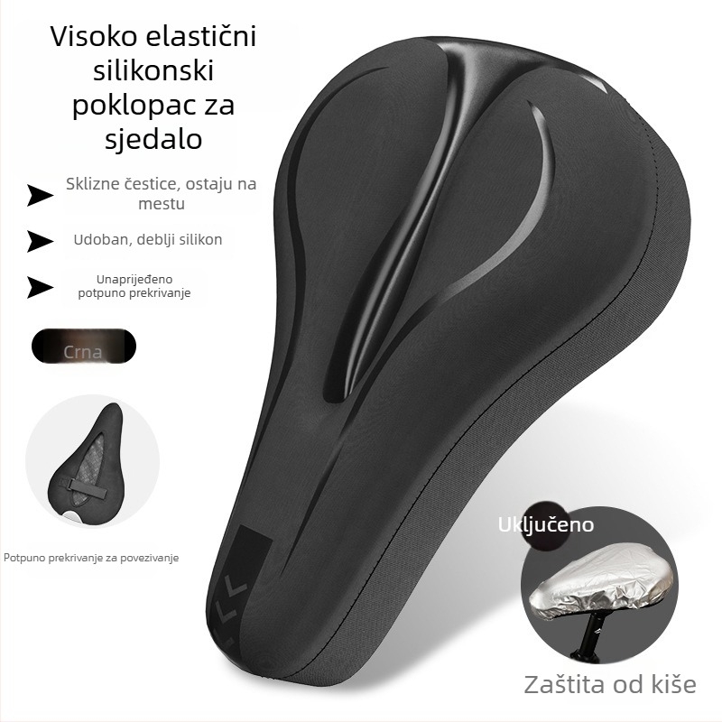 Navlaka za sjedalo bicikla — materijal: svila s cvjetnim uzorkom, model 985, pogodno za obične bicikle