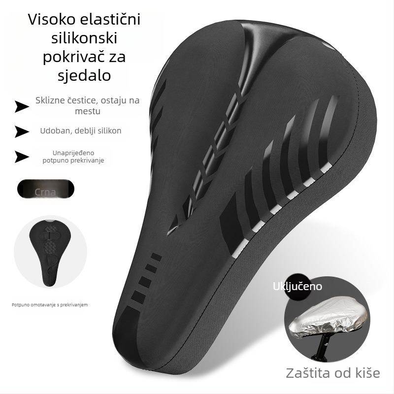 Navlaka za sjedalo bicikla — materijal: svila s cvjetnim uzorkom, model 985, pogodno za obične bicikle