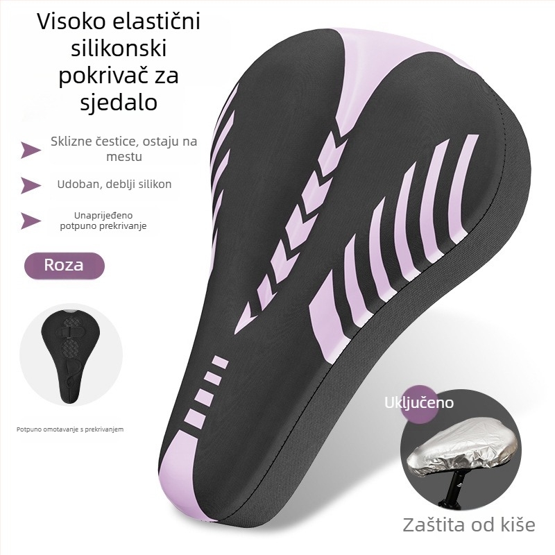 Navlaka za sjedalo bicikla — materijal: svila s cvjetnim uzorkom, model 985, pogodno za obične bicikle