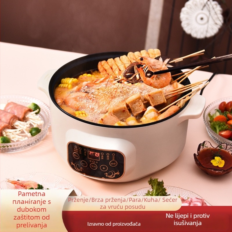 Višenamjenska električna posuda za kuhanje, kapacitet 2.1–4 L, za 2–3 osobe, unutarnja posuda od 201 nehrđajućeg čelika, 1–2 sloja, model 701
