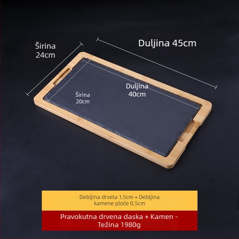 Porcelanska kamena ploča, mat površina, pravokutni oblik, japanski stil.