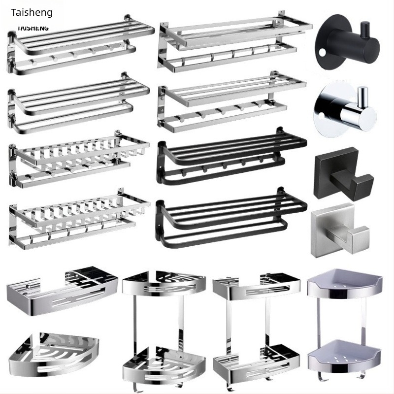Stalak za ručnike od nehrđajućeg čelika, zidni, 2-slojni, finO poliranje, nosivost 20, perforirano montiranje