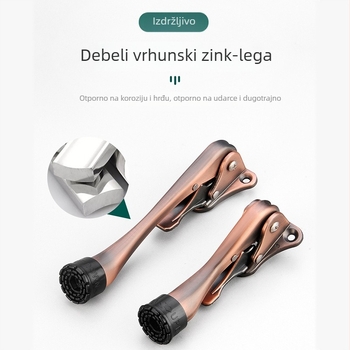 Pedalno upravljavani vrata stopper, cinkova legura, elektroplatiniranje, zidni montaža CT-01, ručno upravljanje, Feiyang, moderni minimalistički stil
