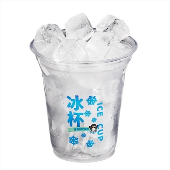 Jednokratna PET plastična čaša za hladne napitke, ovalni oblik, prozirna, zapremina 401–500 ml, pogodna za mliječni čaj i kavu