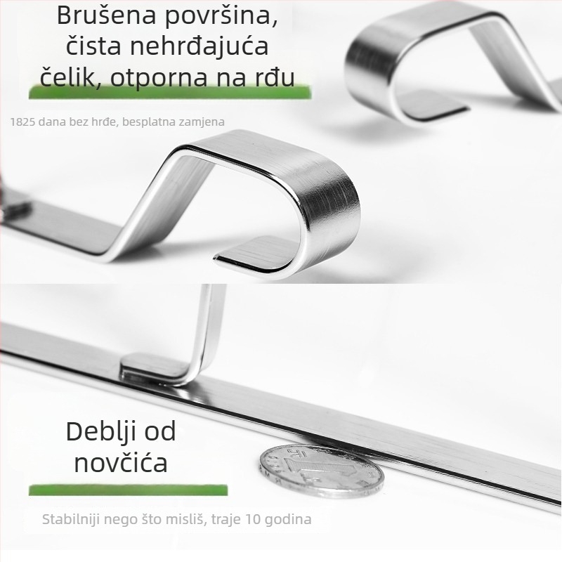 Xinyi jia Nordic stil multifunkcionalni kuhinjski viseći stalak, zidni, 201 nehrđajući čelik, držač za posuđe s odvodom