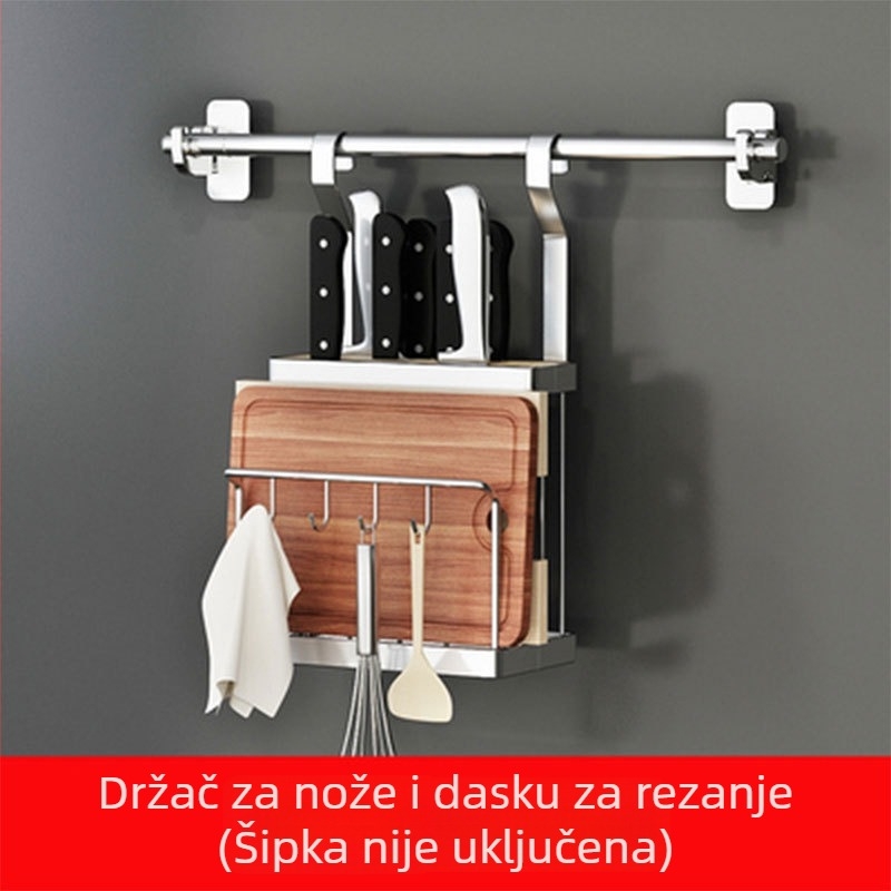 Xinyi jia Nordic stil multifunkcionalni kuhinjski viseći stalak, zidni, 201 nehrđajući čelik, držač za posuđe s odvodom