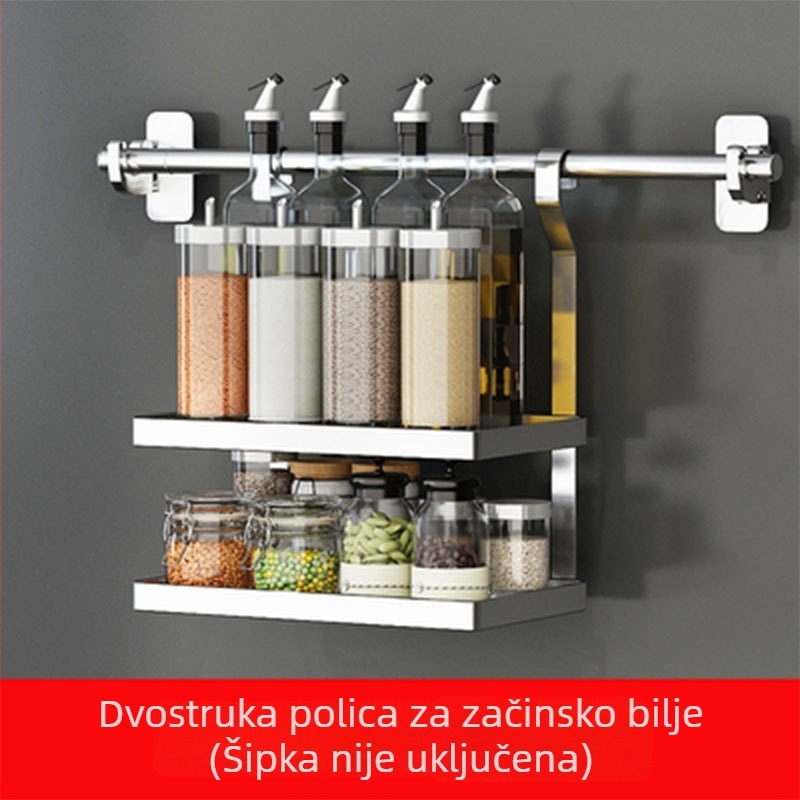 Xinyi jia Nordic stil multifunkcionalni kuhinjski viseći stalak, zidni, 201 nehrđajući čelik, držač za posuđe s odvodom