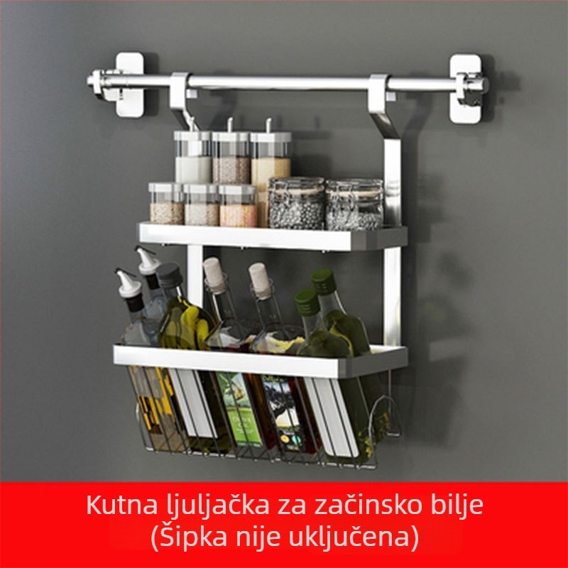 Xinyi jia Nordic stil multifunkcionalni kuhinjski viseći stalak, zidni, 201 nehrđajući čelik, držač za posuđe s odvodom