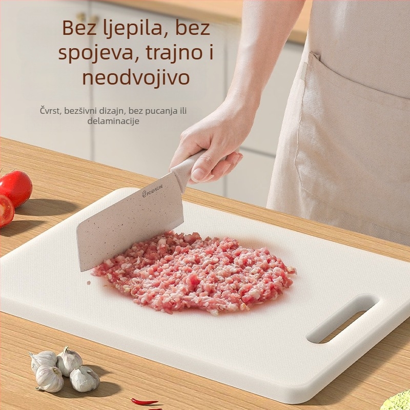 Plastična daska za rezanje za kućnu upotrebu s protukliznom i antimikotičkom površinom; daska za voće i povrće te daska za razvlačenje tijesta.