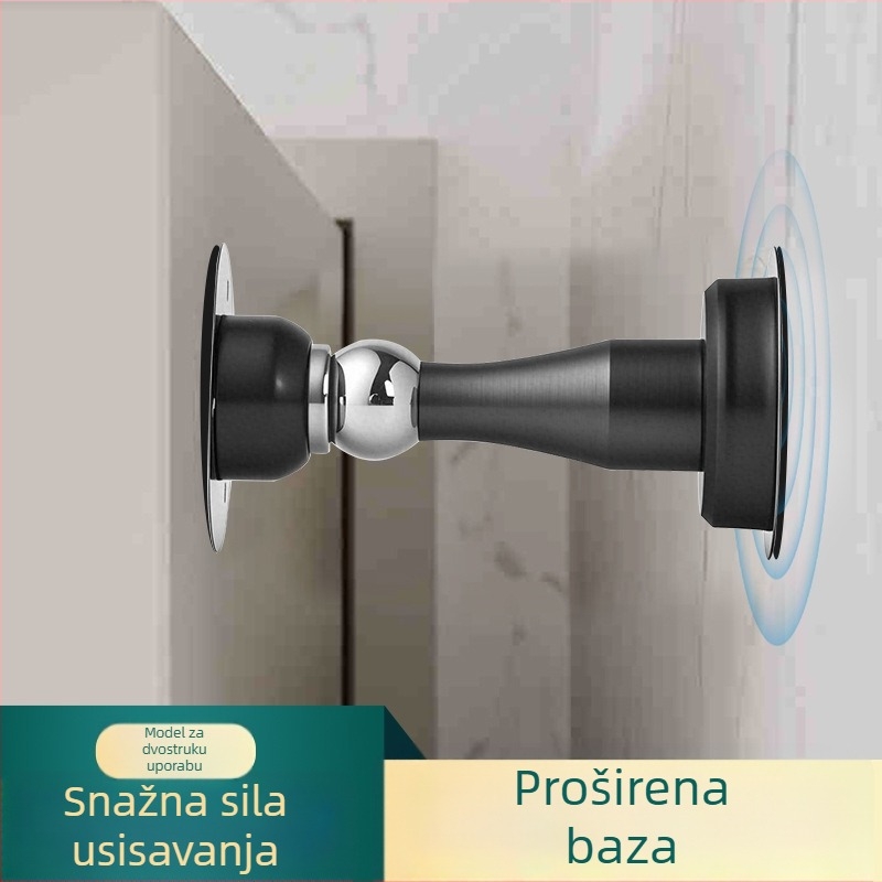 Magnetska hvataljka za vrata od nehrđajućeg čelika 3-u-1, zidna montaža, poliran i elektroplatirani završni sloj
