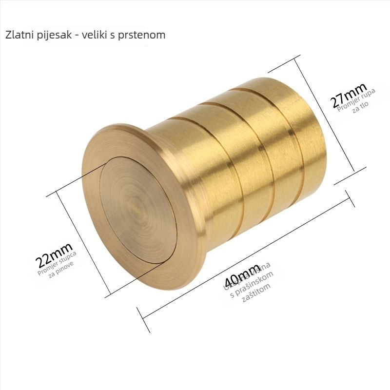 Cijev za zaštitu od prašine od mesinga – zatvarač otvor brave na vratima – Model 2519/3427, Značka Leyoujia, Stil Light Luxury (Model 2519/3427 · Tip: Cijev za zaštitu od prašine · Materijal: Latun · Brend: Leyoujia · Stil: Light Luxury)