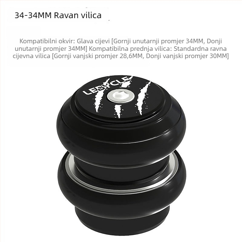 Set čašica ležaja upravljača bicikla – aluminij, Lebycle, unisex, kompatibilan s cestovnim i planinskim biciklima