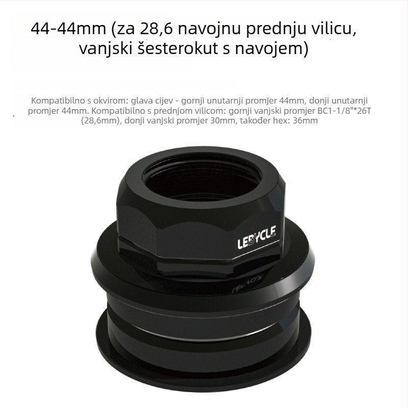 Set čašica ležaja upravljača bicikla – aluminij, Lebycle, unisex, kompatibilan s cestovnim i planinskim biciklima