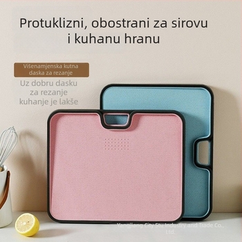 Debela silikonska daska za rezanje, protuklizna kuhinjska daska, namijenjena pripremi dječje hrane, od slame pšenice, antibakterijska i otporna na plijesan, za rezanje povrća