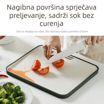 Debela silikonska daska za rezanje, protuklizna kuhinjska daska, namijenjena pripremi dječje hrane, od slame pšenice, antibakterijska i otporna na plijesan, za rezanje povrća