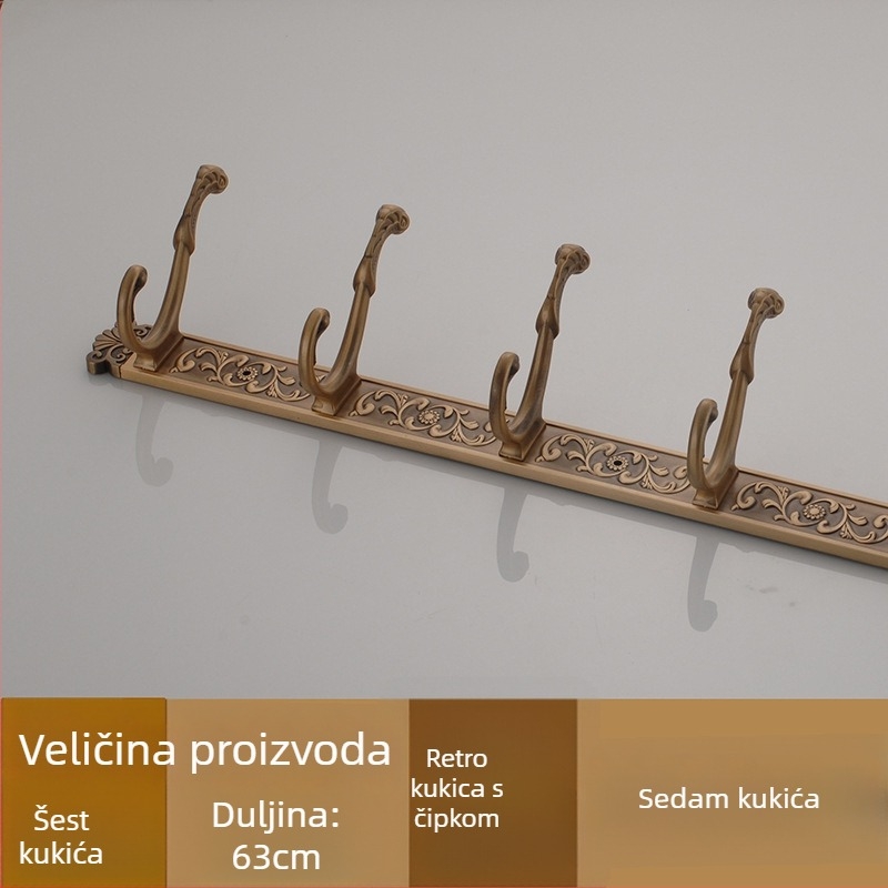 Zidni vješalica od legure, američki stil, antički premaz, 2 kg, Seth