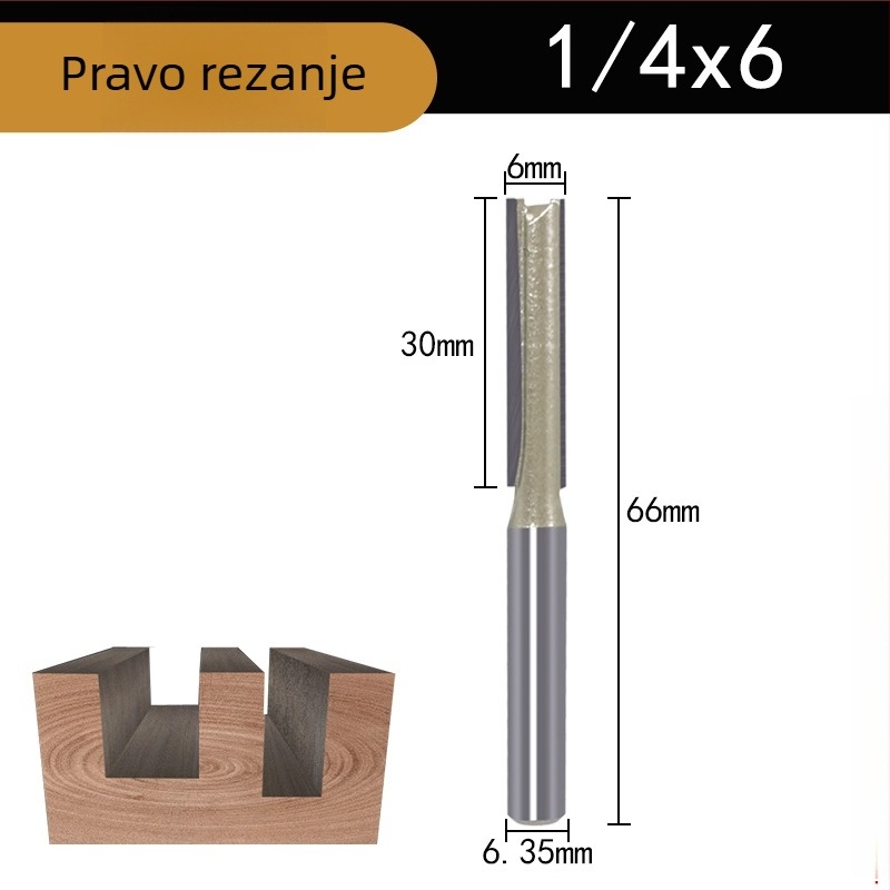 Freza za kanaliziranje drva, jednostruka i dvostruka oštrica, kompatibilna s CNC/gravirajućim strojevima, za drvo, MDF i laminat