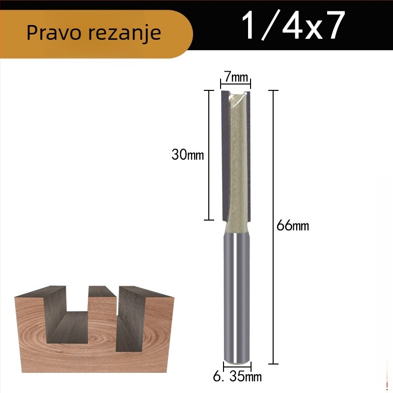 Freza za kanaliziranje drva, jednostruka i dvostruka oštrica, kompatibilna s CNC/gravirajućim strojevima, za drvo, MDF i laminat