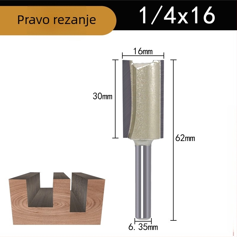 Freza za kanaliziranje drva, jednostruka i dvostruka oštrica, kompatibilna s CNC/gravirajućim strojevima, za drvo, MDF i laminat