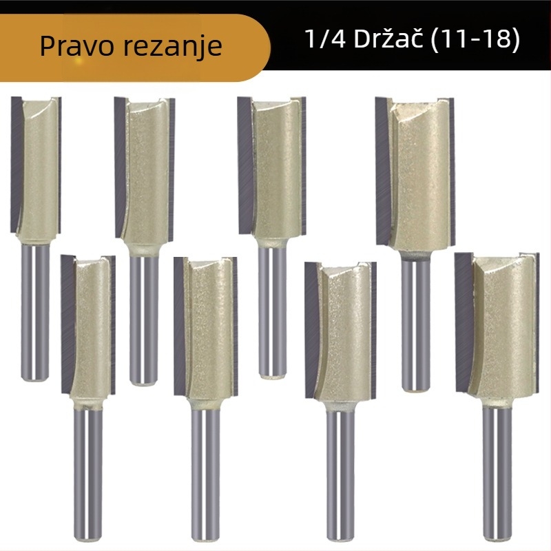 Freza za kanaliziranje drva, jednostruka i dvostruka oštrica, kompatibilna s CNC/gravirajućim strojevima, za drvo, MDF i laminat