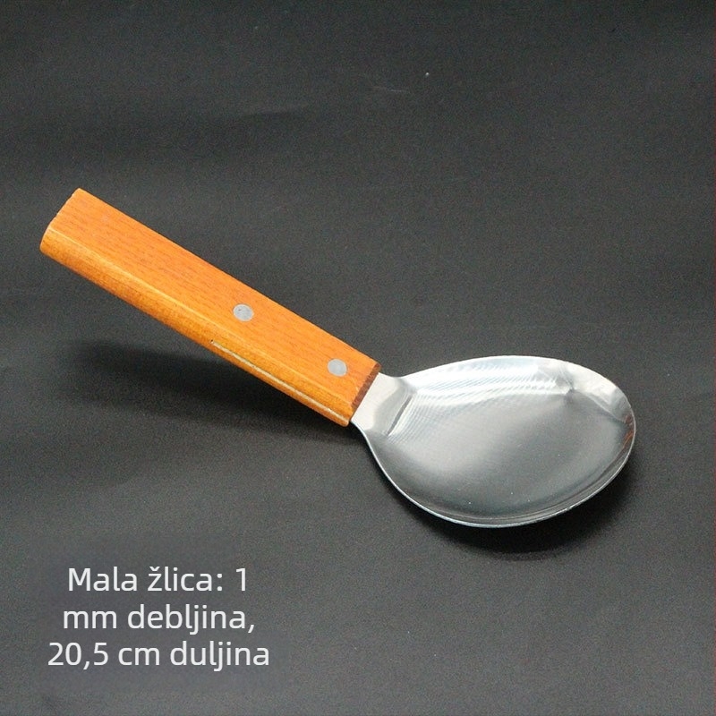 Teppanyaki set spatula s drvenom drškom, od nehrđajućeg čelika – visoka otpornost na temperaturu, anti-opeklina, uključuje spatulu za steak i roštilj