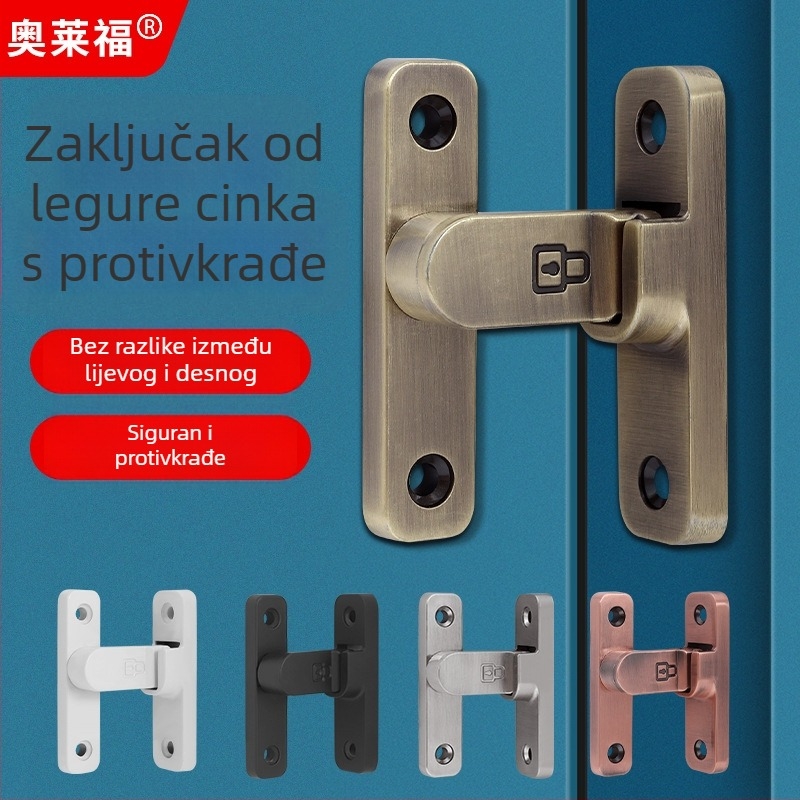 90 stupnjeva brava za vrata od nehrđajućeg čelika – Tip A, brušeni završni sloj, model 90 Degree Door Buckle, Orford