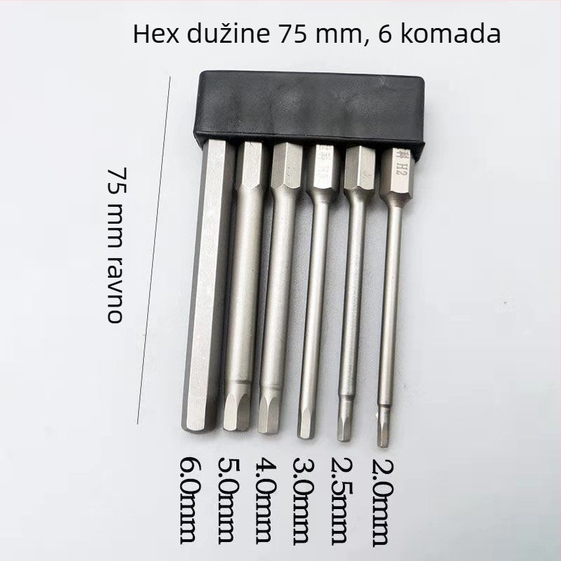Čvrsti magnetski set bitova za odvijač: Philips, ravni, Torx i HEX bitovi, za bežične i ručne bušilice