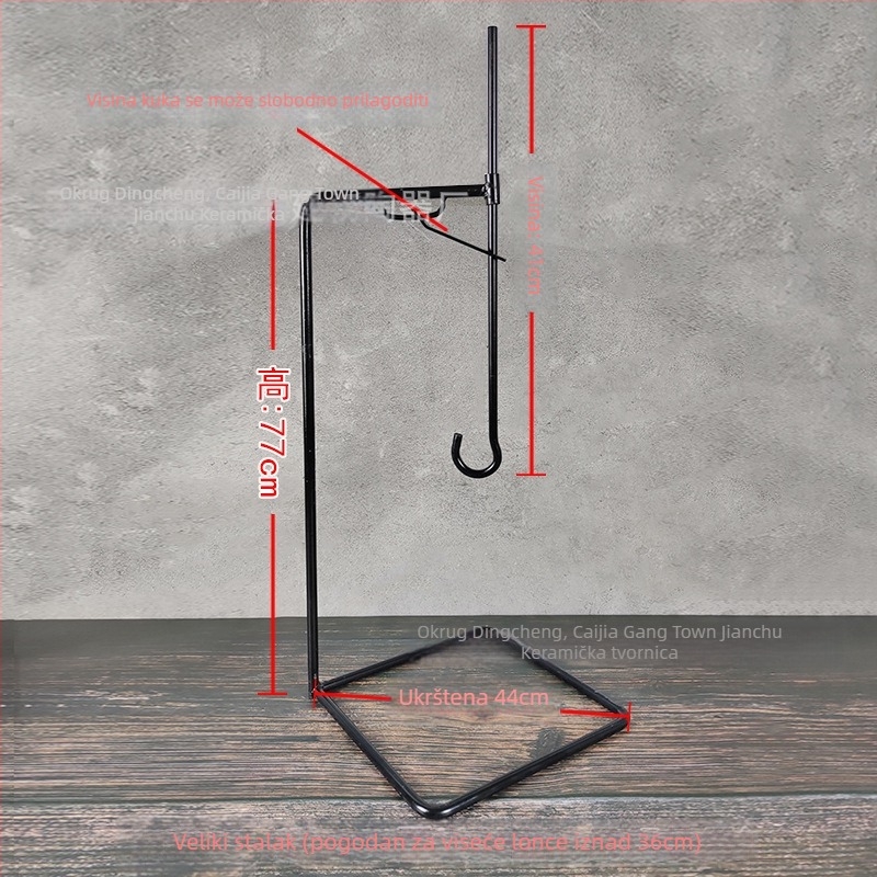 Tradicionalni viseći lijevani lonac za gulaš – kineskog stila, bez premaza, s jednim dnom, kompatibilan s plinskom pločom